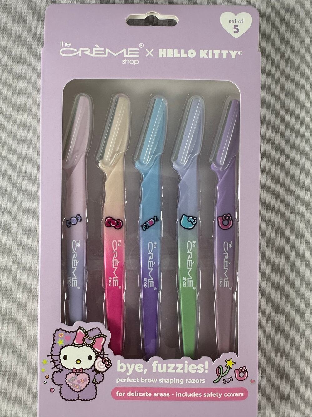 The Crème Shop x Hello Kitty NWT – Set of 5 – Cute Pastel Derma plane Tools